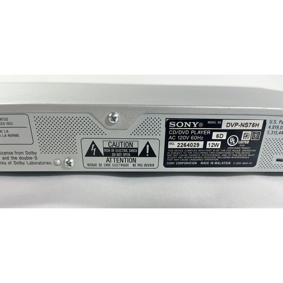 Sony DVD Player DVP-NS75H HDMI 720p / 1080i Tested & Works No Remote - Picture 10 of 12